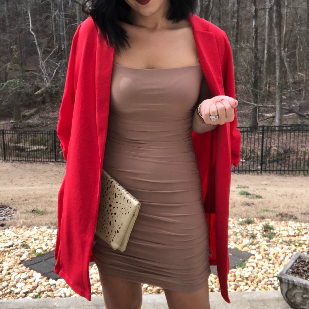 Gorgeous Red Long Blazer